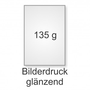 Flyer A4 - 135 g Bilderdruck glänzend